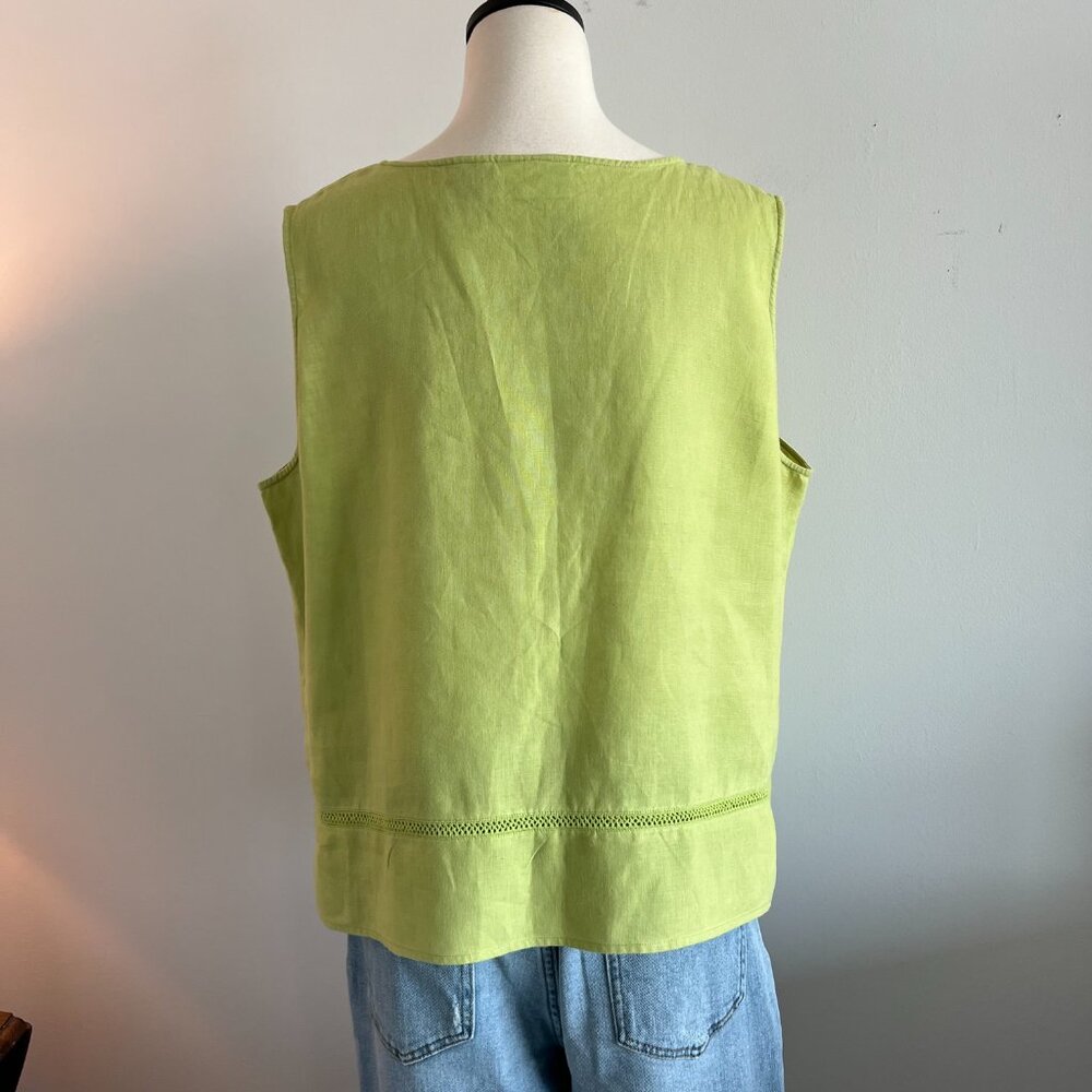 Parisian Works tunic top 100% Linen Size XL - Picture 4 of 7